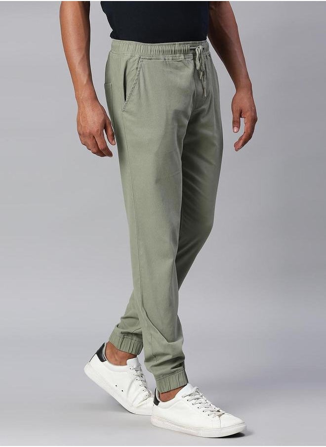 Dennis Lingo - Cotton Tapered Fit Joggers Trousers by Styli - Image 1