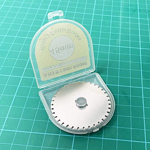 AUTOTOOLHOME 45mm Skip Stitch Rotary Cutter Blades Perforating Blades for Crochet Edges, Perforator Tool for Paper Fabric 5-Pack Replacement Rotary Blades - Image 2