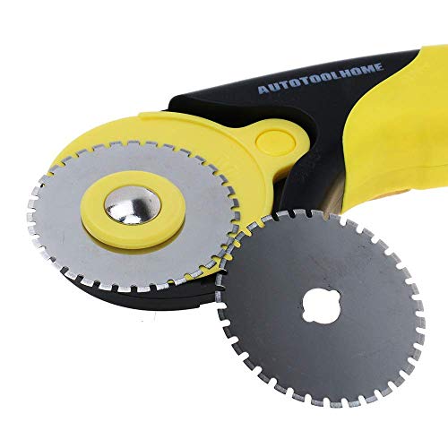 AUTOTOOLHOME 45mm Skip Stitch Rotary Cutter Blades Perforating Blades for Crochet Edges, Perforator Tool for Paper Fabric 5-Pack Replacement Rotary Blades - Image 3