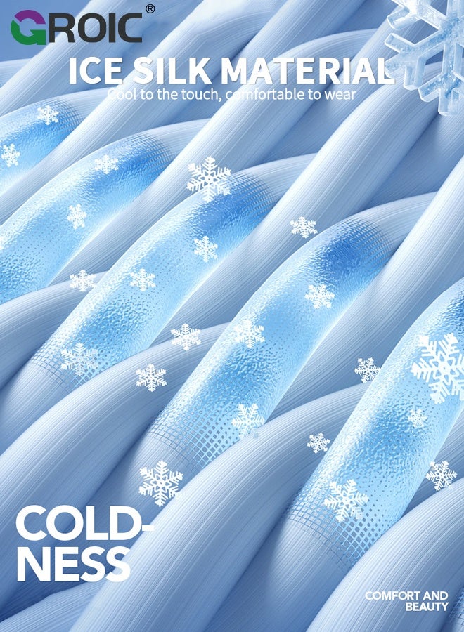 GROIC 2 Pcs Women's Summer Sun Protection Set - Sun Hat and Half Mask, Sun Protection Eye Patch, Sun Screen Protector for Face with Adjustable Ear Straps, for Travel, Outdoor, Golf - Image 4