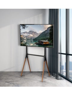 Brateck Wooden TV Floor Stand Fits 49"-70" Screens Adjustable Artistic Beech Frame  - Image 1