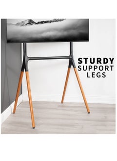 Brateck Wooden TV Floor Stand Fits 49"-70" Screens Adjustable Artistic Beech Frame  - Image 5