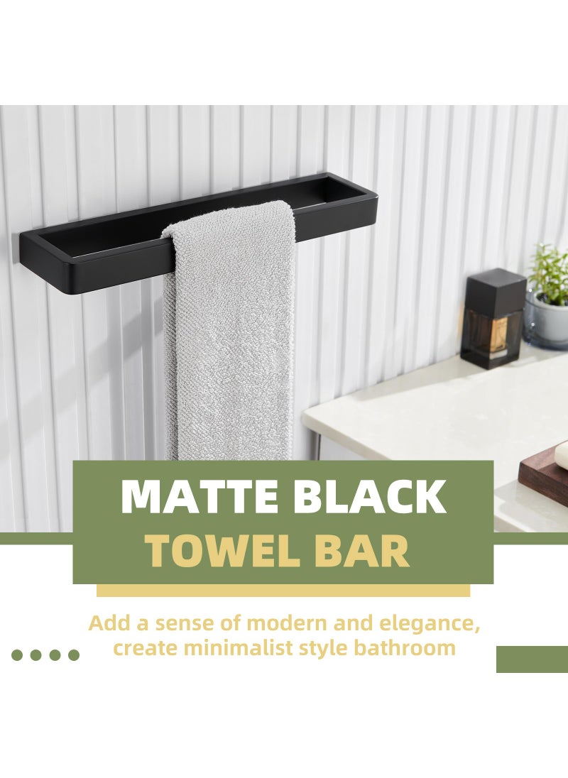 APLusee APLusee Matte Black Towel Bar  304 Stainless Steel Towel Rack  Wall Mounted  - Image 2