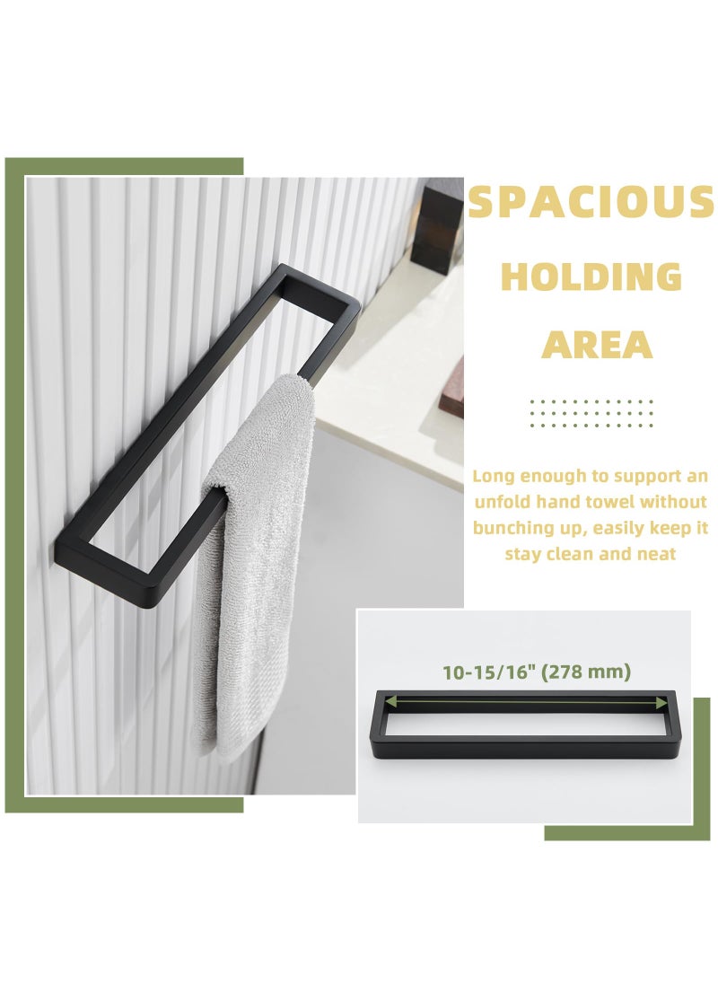 APLusee APLusee Matte Black Towel Bar  304 Stainless Steel Towel Rack  Wall Mounted  - Image 3