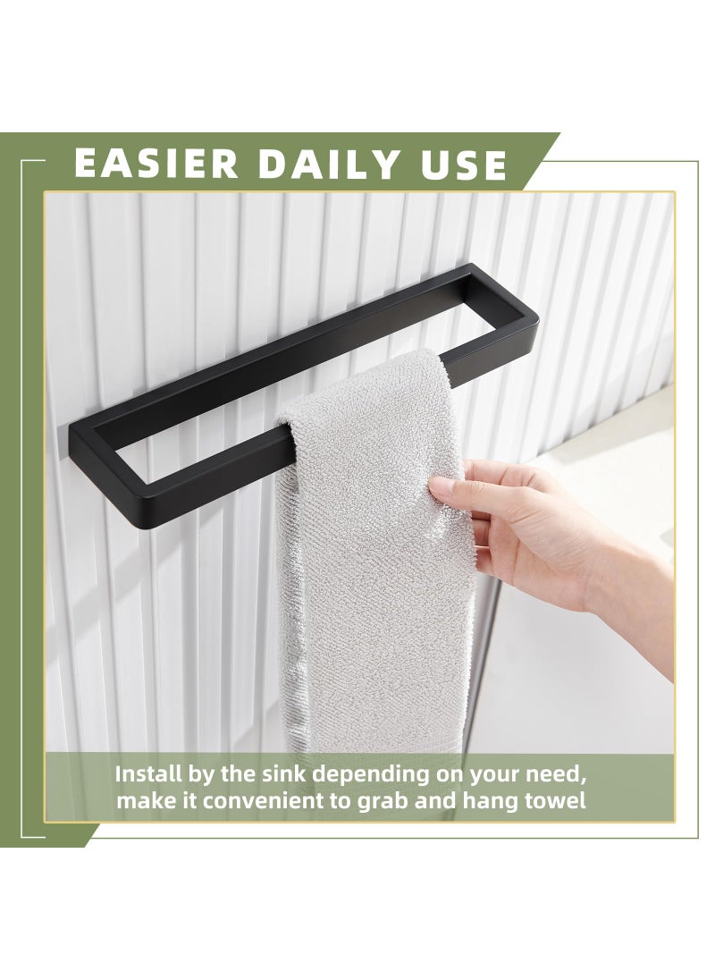 APLusee APLusee Matte Black Towel Bar  304 Stainless Steel Towel Rack  Wall Mounted  - Image 5