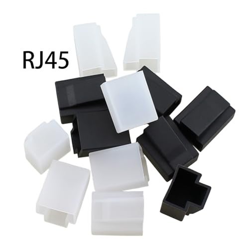 Bxian 60PCS Plastic RJ45 Ethernet Cable Plug Shell Cap Connector Dustproof Cover Protector for Computer Interface Protection - Image 2