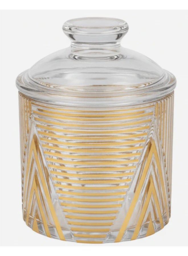 AKDC Contemporary Round Airtight Acrylic Storage Canister – Transparent Body with Unique Modern Design, Premium Kitchen Jar, 500 ml - Image 1