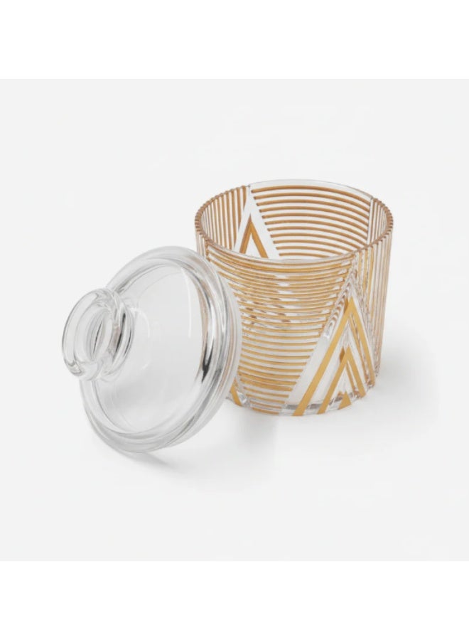 AKDC Contemporary Round Airtight Acrylic Storage Canister – Transparent Body with Unique Modern Design, Premium Kitchen Jar, 500 ml - Image 3