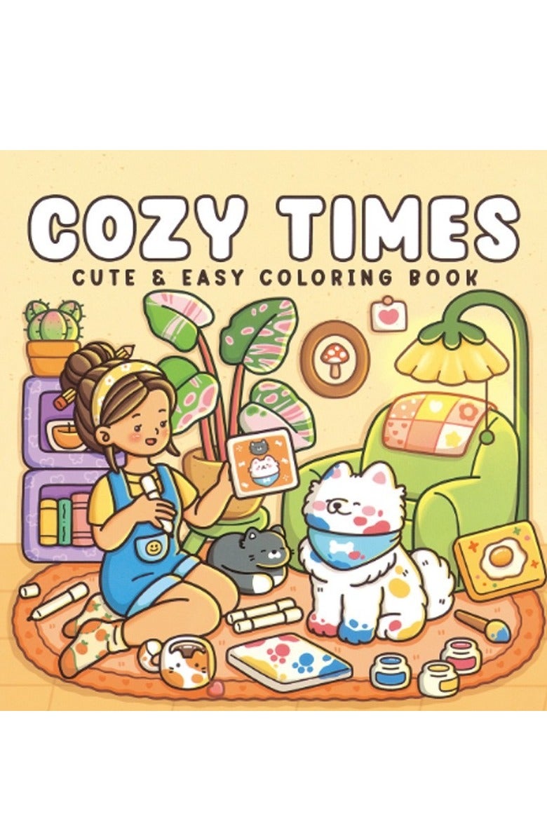 Coloring Book for Adults & Teens: Cute characters with easy coloring designs