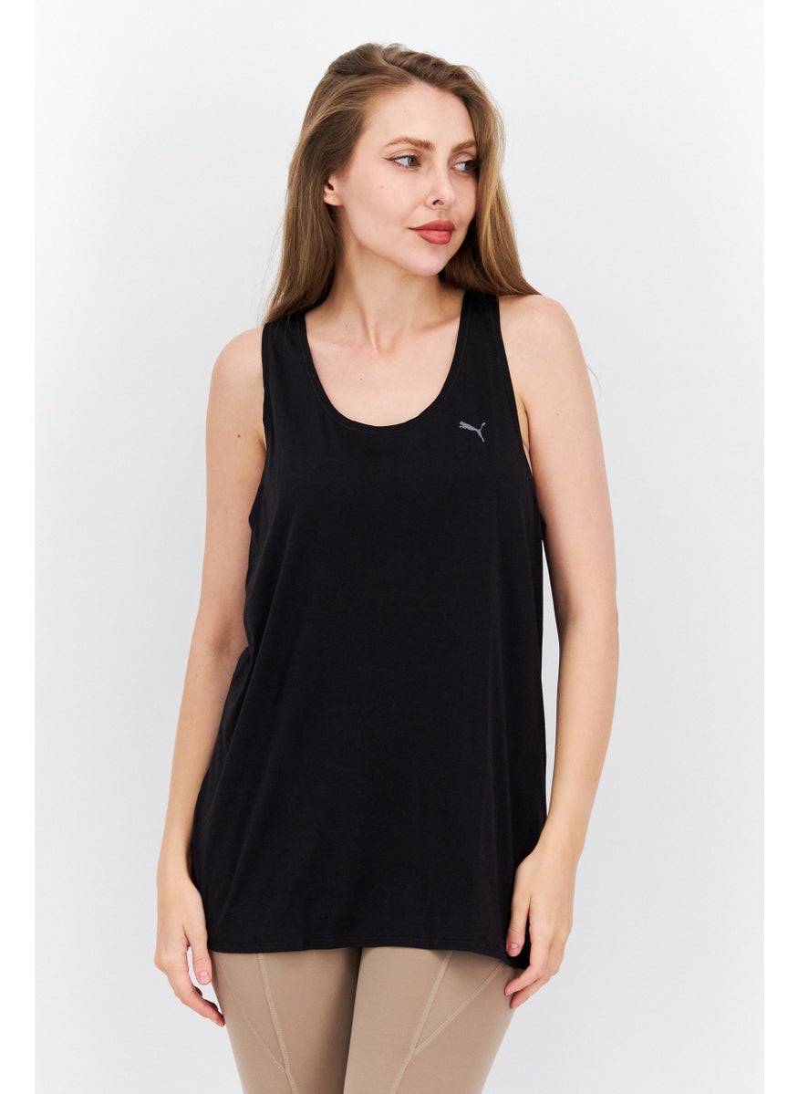 PUMA Women Sportswear Fit Sleeveless Training Tank Tops, Black  - Image 1