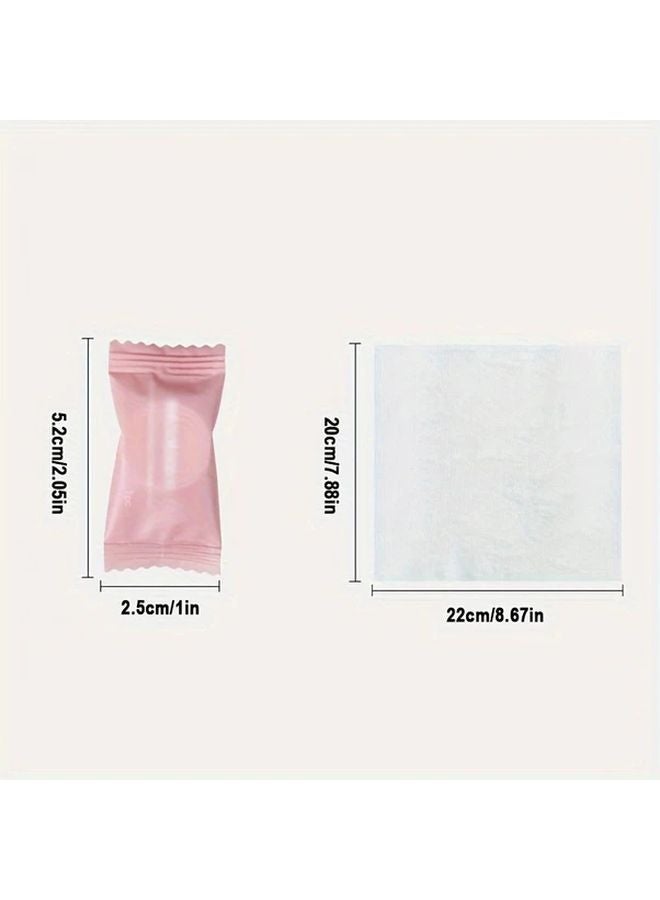 50 قطعة منشفة قابلة للضغط ومناديل مبللة قابلة للاستعمال لمرة واحدة غير منسوجة محمولة للسفر ومناديل مبللة للتخييم وقطعة غسيل - Image 4