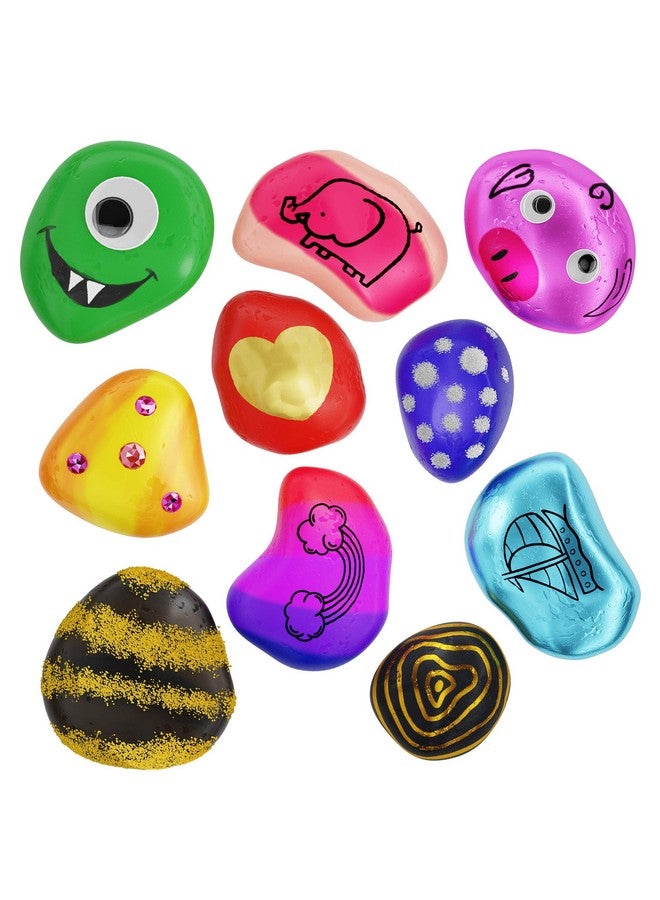 Dan&Darci Rock Painting Kit for Kids - Arts and Crafts for Girls & Boys Ages 6-12 - Craft Kits Art Set - Supplies for Rocks Paint - Best Tween Gift Ideas for Kid Activities Age 6 7 8 9 10 11 - Image 2