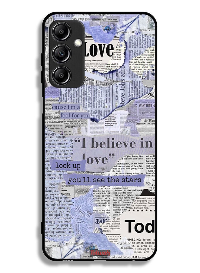 Tolwak Samsung Galaxy A24 4G Protective Case Cover Newspaper Pieces - Image 1