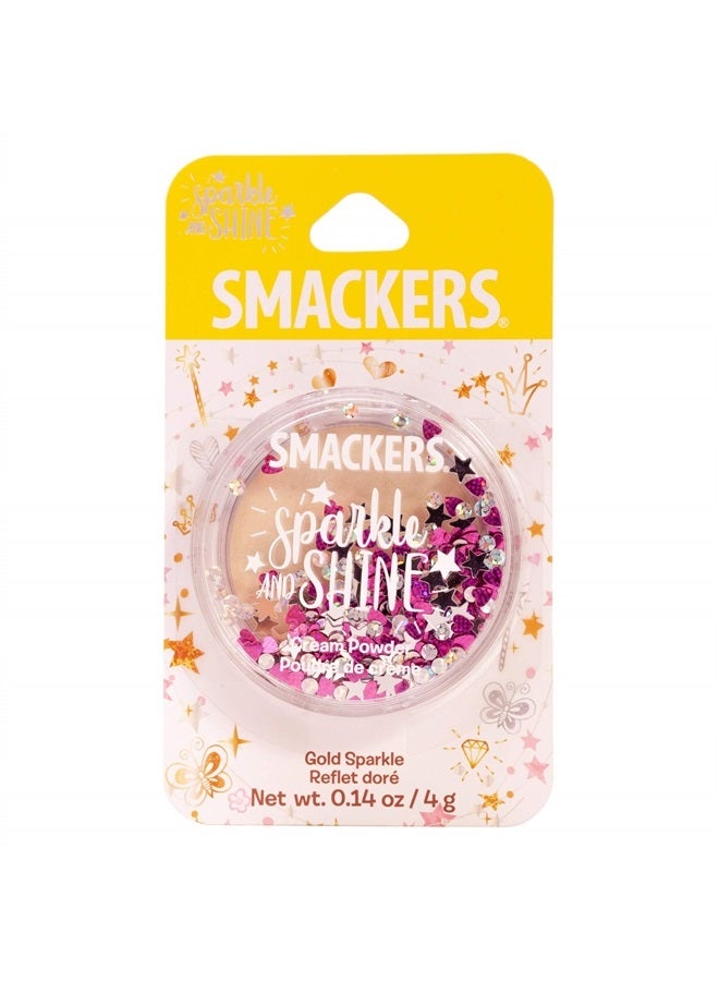 Lip Smacker Sparkle & Shine Cream Powder, Gold Sparkle, 0.14 Ounce, Highlighter, Blush, Eyeshadow