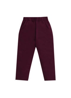 Hopscotch Hopscotch Boys Cotton Blend Formal Set in Maroon Color for Ages (5-6 Years)  - Image 4