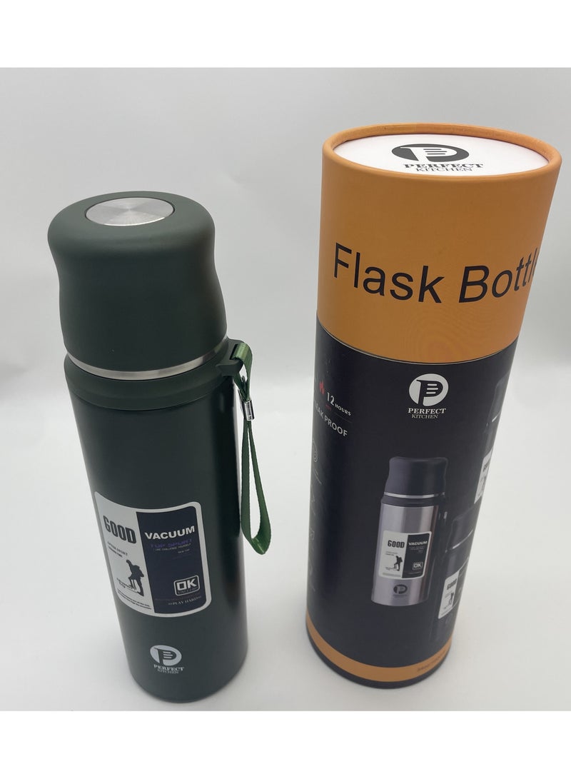 بيرفكت كيتشن قارورة حافظة للحرارة  حتى 12 ساعه ستانلس ستيل 1000مل أخضر