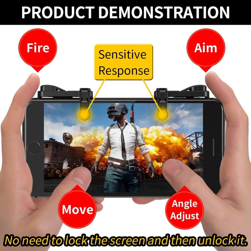 IFYOO 【1 Pair】 Z108 Mobile Gaming Controller Compatible with PUBG Mobile/Fortnitee Mobile/Call of Duty Mobile, Sensitive Shoot and Aim Trigger L1R1 Compatible with Android & iPhone - Image 4