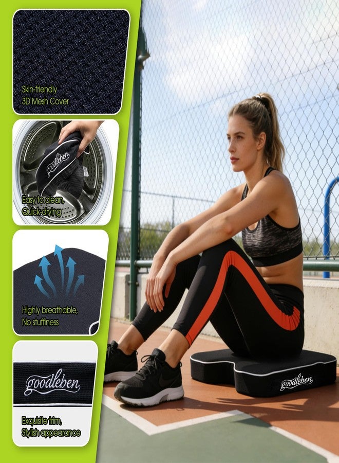 goodleben Stadium Cushion with Dual-Layer Foam (30D Support + 40D Memory), High Elasticity & Breathable, Waterproof Thick Bleacher Pad for Long Games, Portable for Outdoor Indoor Seating (2 Pack) - Image 5