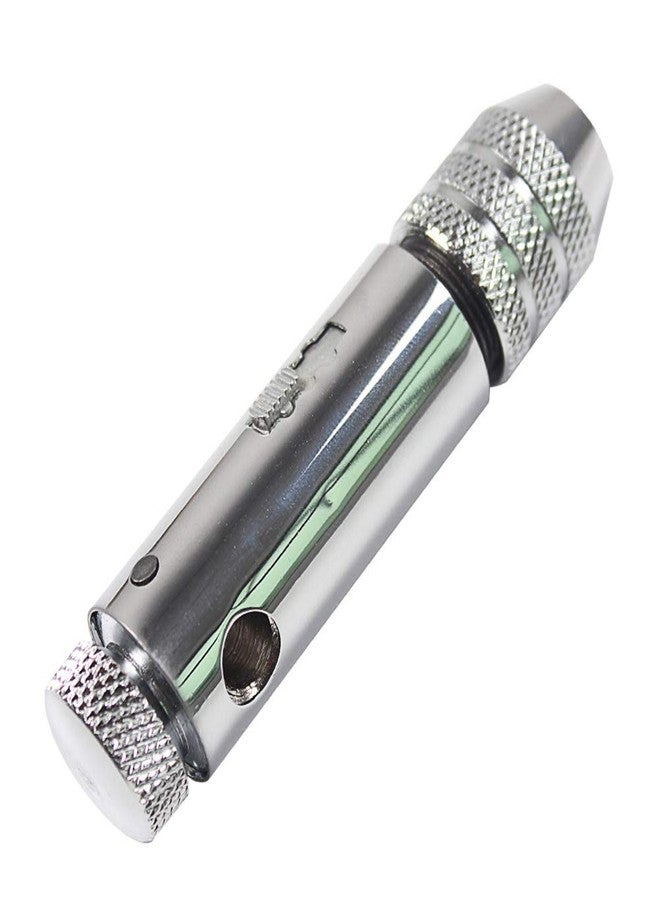 eoocvt Adjustable Silver T-Handle Ratchet Tap Holder Wrench with M3-M8 Metric Tread Tap Manual Tapping Accessories - Image 4