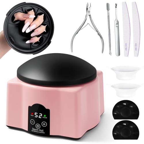 GoLashFun Automatic Upgraded Acrylic Gel Nail Polish Removal Electric Steam Acetone Nail Remover Machine Set Various Nail Gel Nail Chips Without Harming Hands Nail Art Tools Nail Remover Tools Set - Image 1