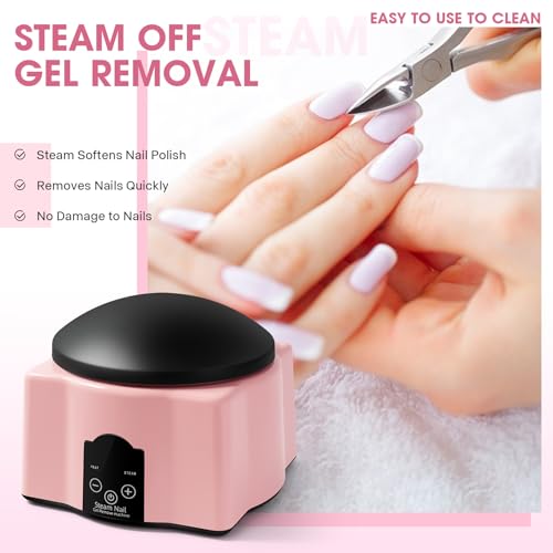 GoLashFun Automatic Upgraded Acrylic Gel Nail Polish Removal Electric Steam Acetone Nail Remover Machine Set Various Nail Gel Nail Chips Without Harming Hands Nail Art Tools Nail Remover Tools Set - Image 3