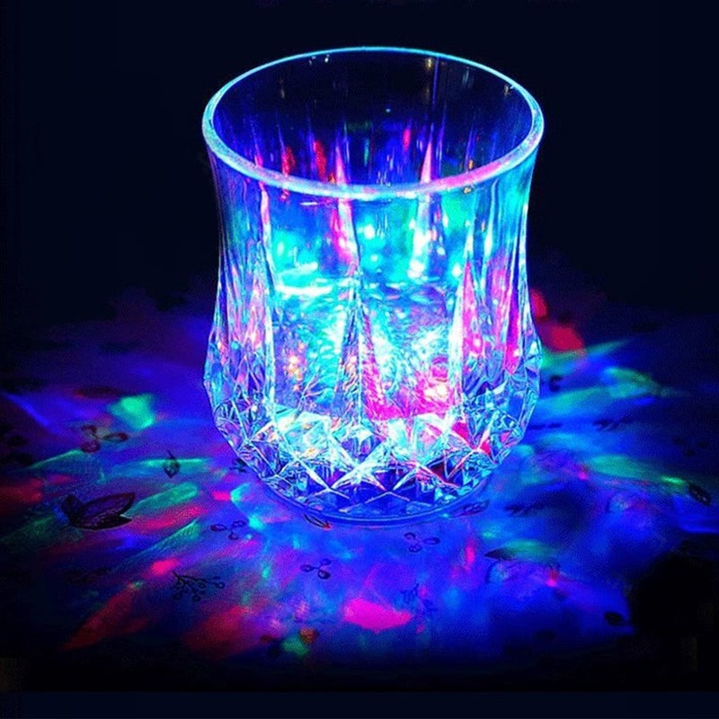 AHBLQD Flash Light Up Cups,[2 PCS] Automatic Water Activated LED glowing wine glasses Liquid Activated Multicolor LED Glasses - Image 4