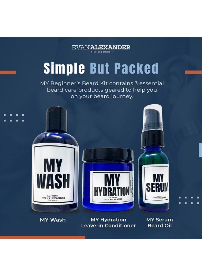 Evan Alexander Fine Grooming Evan Alexander Grooming MY Beginner's Beard Kit - Hydrates and Moisturizes - Beard Growth Kit - Simple and Easy Beard Grooming Set - Personal Hygiene Products for Men - Great Fragrance - Image 3