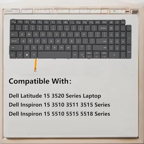 WWGTMC Replacement Keyboard for Dell Latitude 15 3520,Inspiron 15 3510 3511 3515 5510 5515 5518 Series Laptop with Backlit US Layout - Image 2