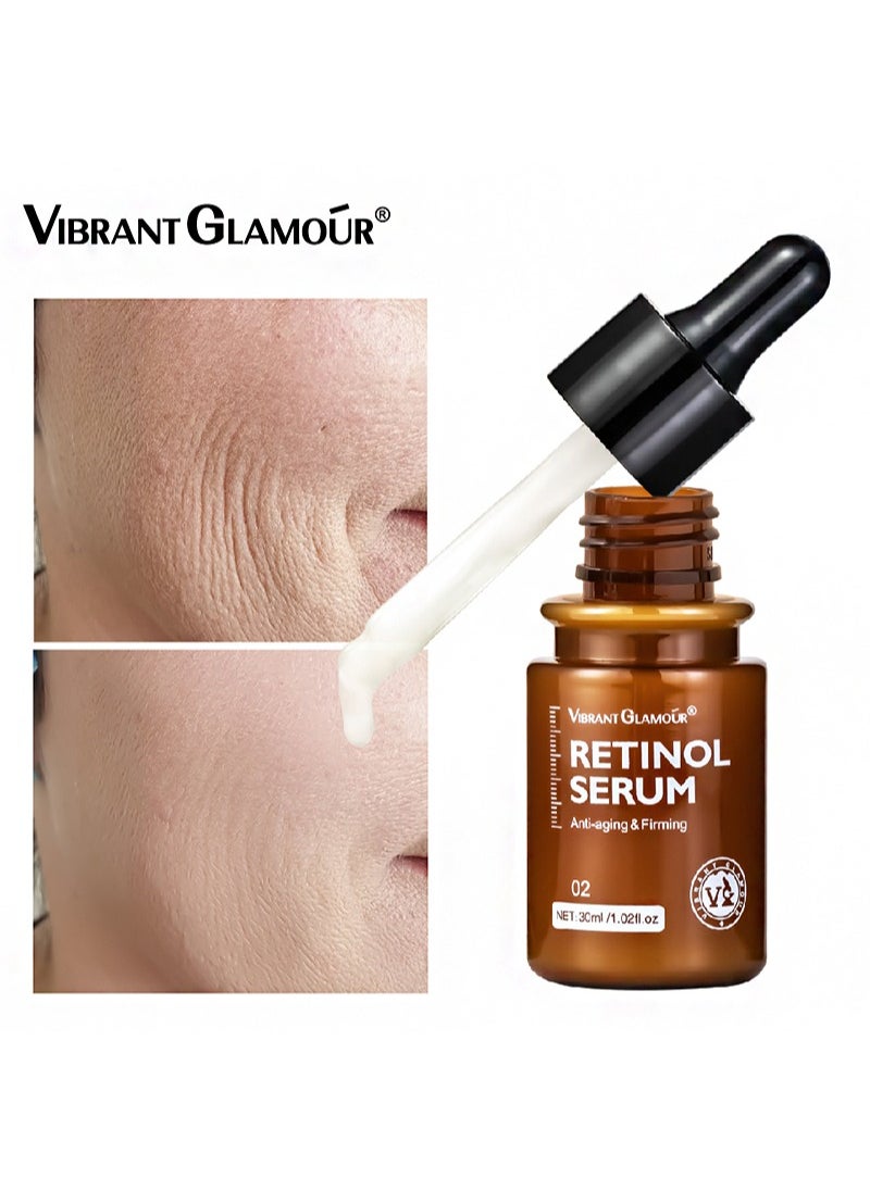 Vibrant Glamour Retinol serum, Anti-aging firming, Face Anti-Wrinkle Serum, Reduce Dry Lines and Fine Lines, 30ml per bottle (Face Serum, 2 pcs)  - Image 5