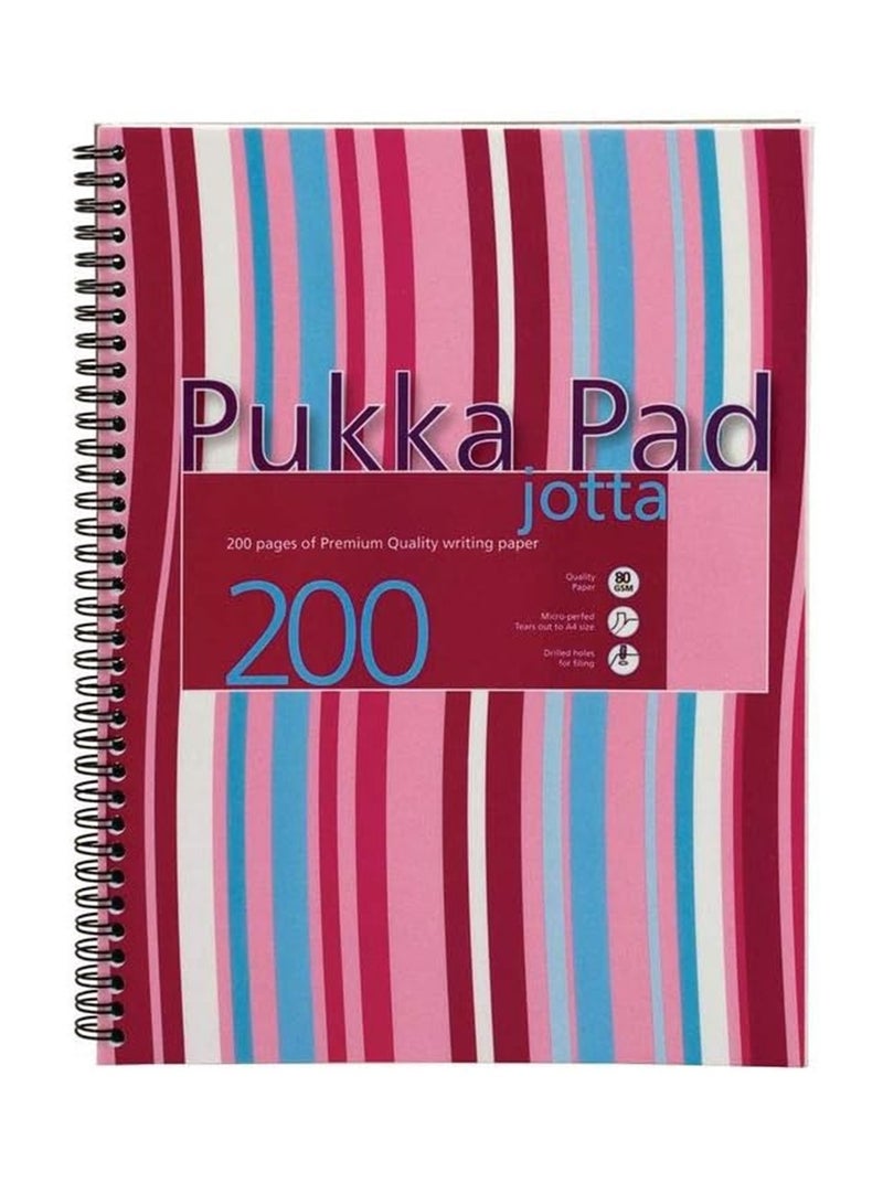 Pukka Pad A4 Size Wirebound Jotta Notebook 200 Pages Assorted Colours - Image 1