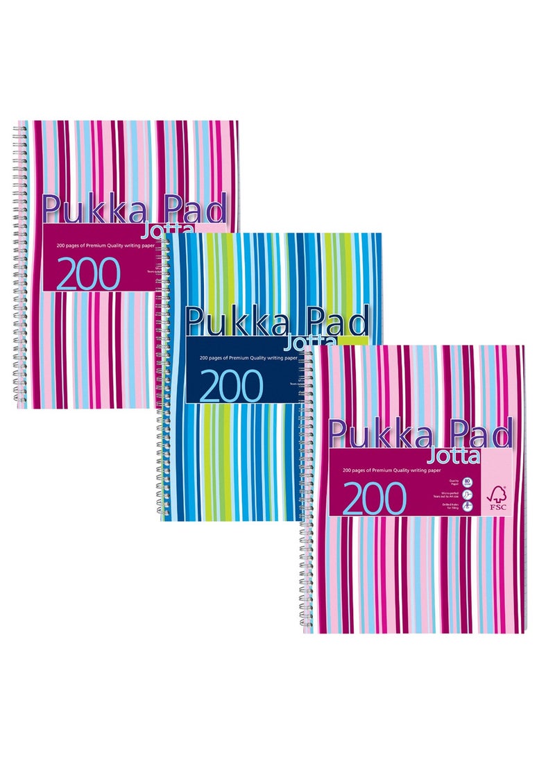 Pukka Pad A4 Size Wirebound Jotta Notebook 200 Pages Assorted Colours - Image 3