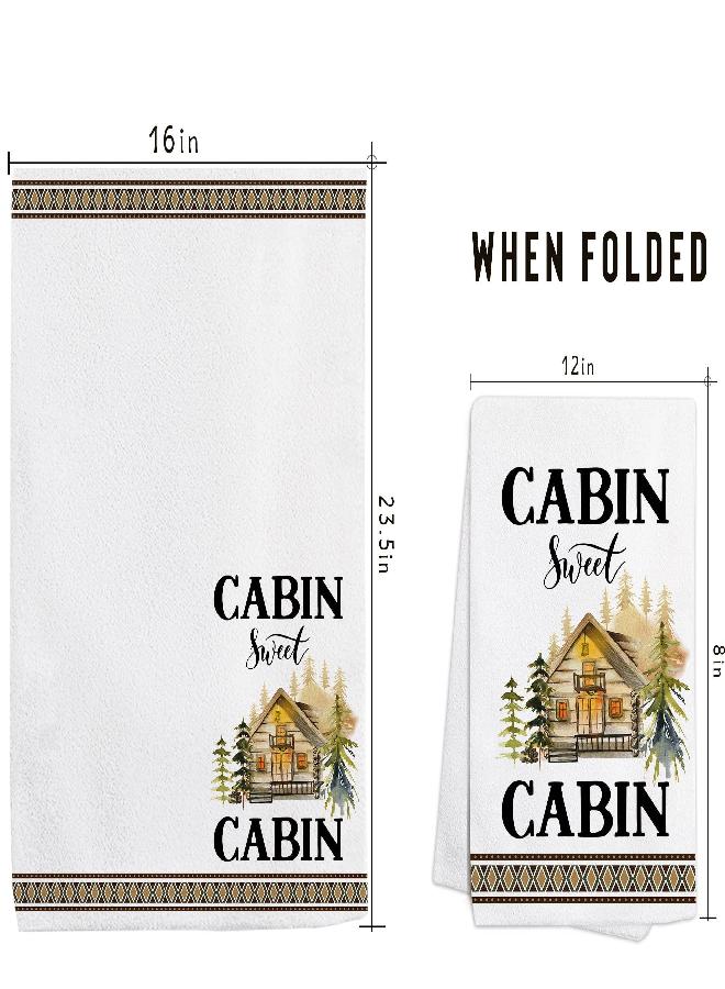 Pinata pinata Cabin Decor, Cabin Kitchen Towels Set of 4, Rustic Hand Towels, Decorative Dish Towels for Kitchen Dring Dishes, Log Cabin Decor, Farmhouse Bear Deer Tea Towels, Bath Towels - Image 2