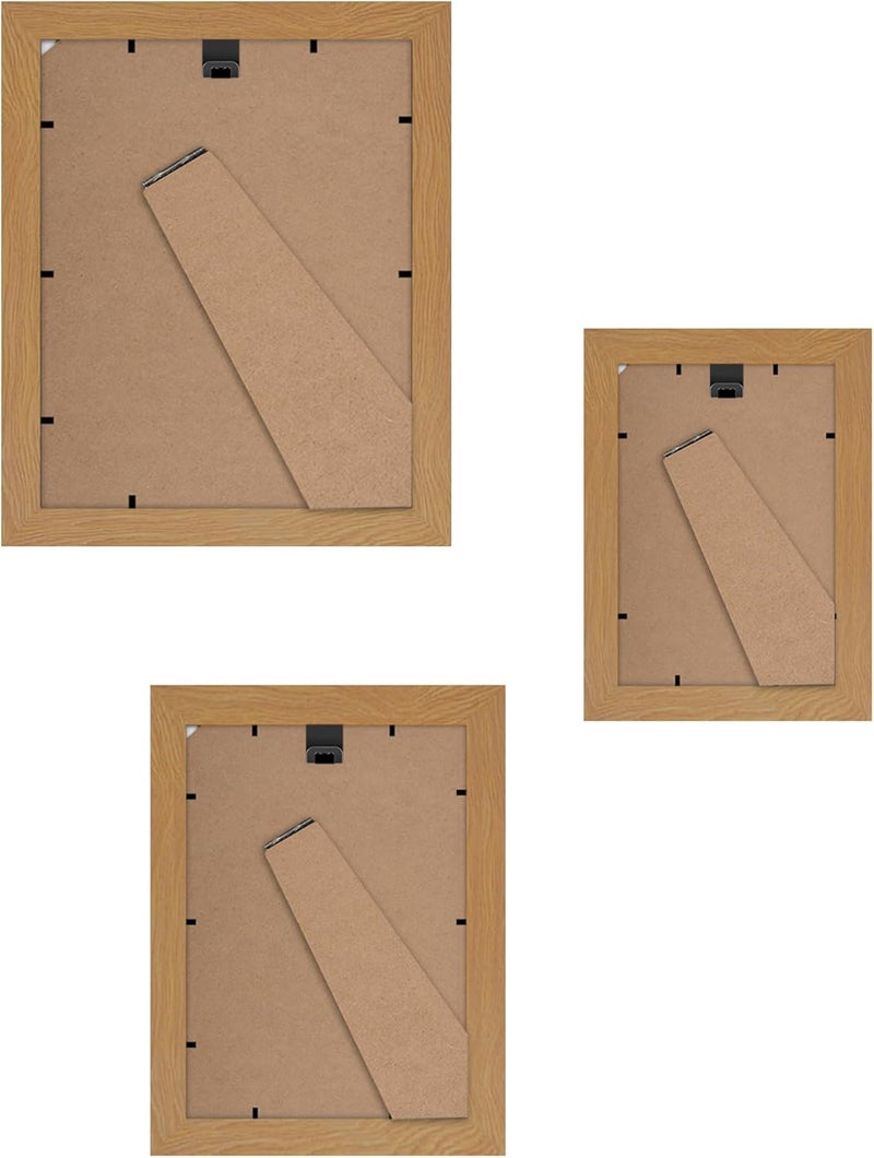 Americanflat Set of 10 Picture Frames with Shatter-Resistant Glass - Gallery Wall Frame Set with Two 8x10 Frames, Four 5x7 Frames and Four 4x6 Frames - Signature Collection - Dark Oak Globally selected raw material - Image 5