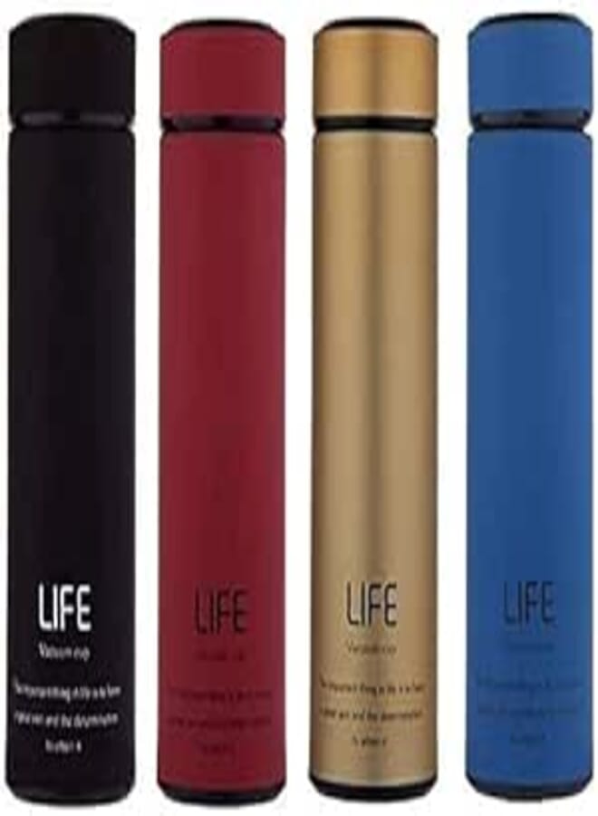 Stainless Steel Vacuum Insulated Double Wall Mug, 450ml Travel Water Bottle - Hot and Cold for 12 Hours (Multicolor) Khamat High Quality