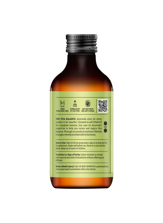 Jiva Neem Syrup 200ml | 100% Ayurvedic Formula | Purifies Blood & Improves Circulation | Helps With Acne, Pimples, Itching And Blisters | Controls Body Heat (Pack of 2) - Image 4