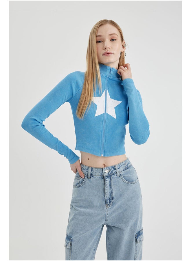 DeFacto Woman Fitted Crew Neck Knitted Cardigan  - Image 5