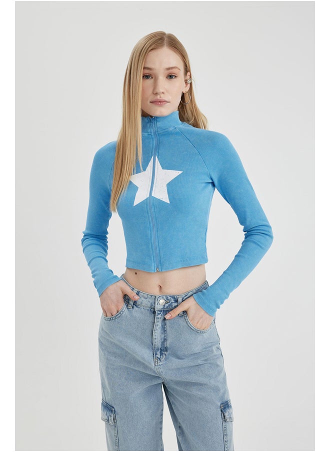 DeFacto Woman Fitted Crew Neck Knitted Cardigan  - Image 4