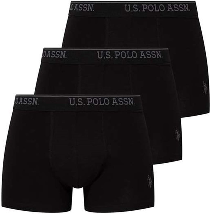 U.S. Polo Assn. 3-Pack Belt Brand Printed Embroidered Cotton Lycra Men's Boxers  - Image 1