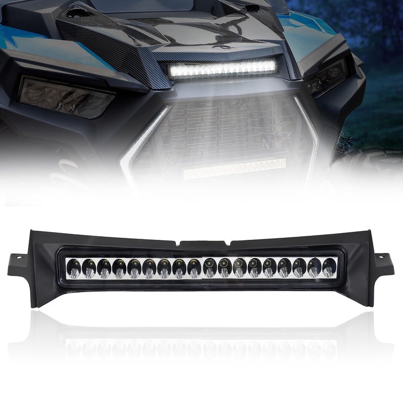 KATIMOTO Front LED Auxiliary Light Bar for Polaris RZR 1000 1923 Hood Scoop DRL Accent Light for RZR XP 4 TURBO S 4 20192023 Accessories