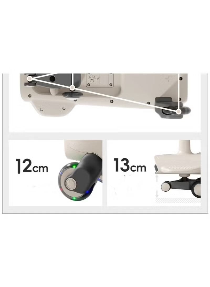 فول جوي سيارة ركوب متأرجحة للأطفال، سيارة للأطفال مع عجلات بإضاءة ليد من البولي يوريثين وموسيقى، سيارة دفع سحرية للقيادة للأطفال الأولاد والبنات من عمر 3 إلى 8 سنوات - Image 5