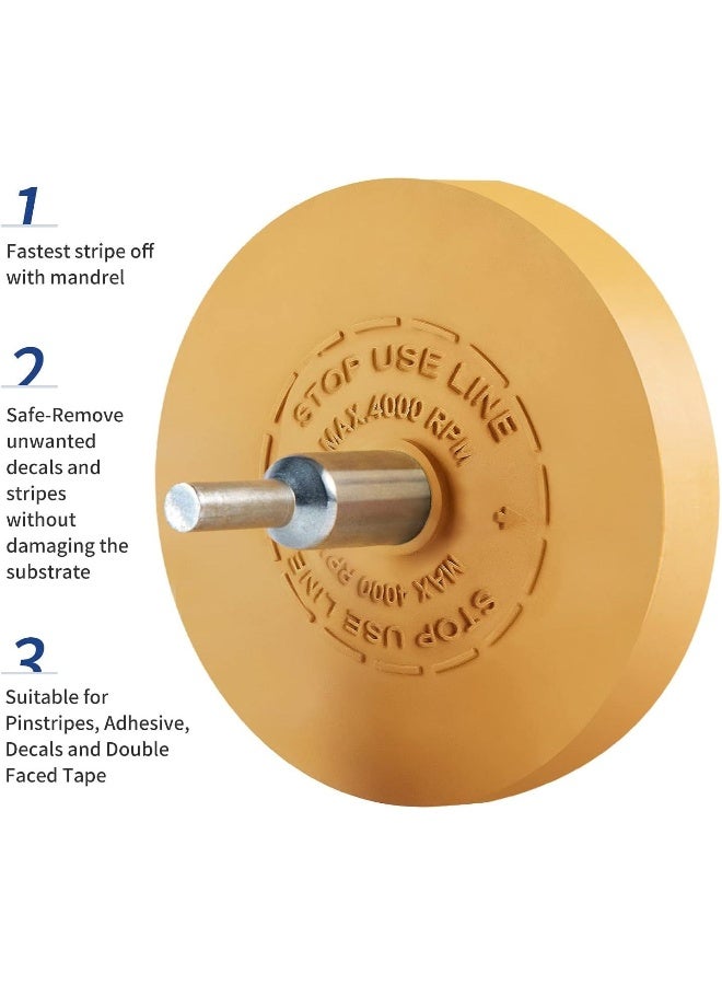 Generic Pneumatic Eraser Wheel Decal Removal Wheel Rubber Eraser Wheel Adhesive Remover Wheel For Cars Sticker Remover Tool Multiple Specifications Available  - Image 2