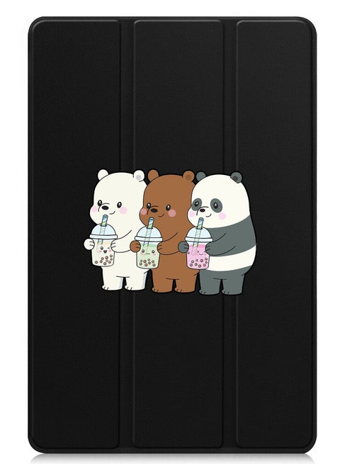 Protective Flip Case For Xiaomi Redmi Pad Pro (2024) With Trifold Stand Auto Wake Sleep Shockproof Cover 3 Panda Drinking