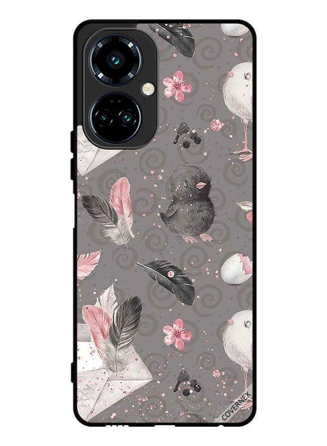 Covernex Protective Case Cover For Tecno Camon 19 Pro Feathers & Chicks - Image 1