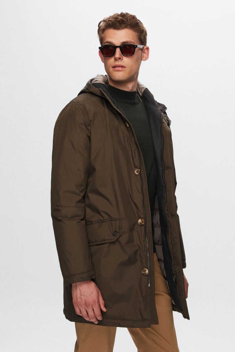 D'S DAMAT Regular Fit Khaki Coat 1HC0712210139  - Image 5