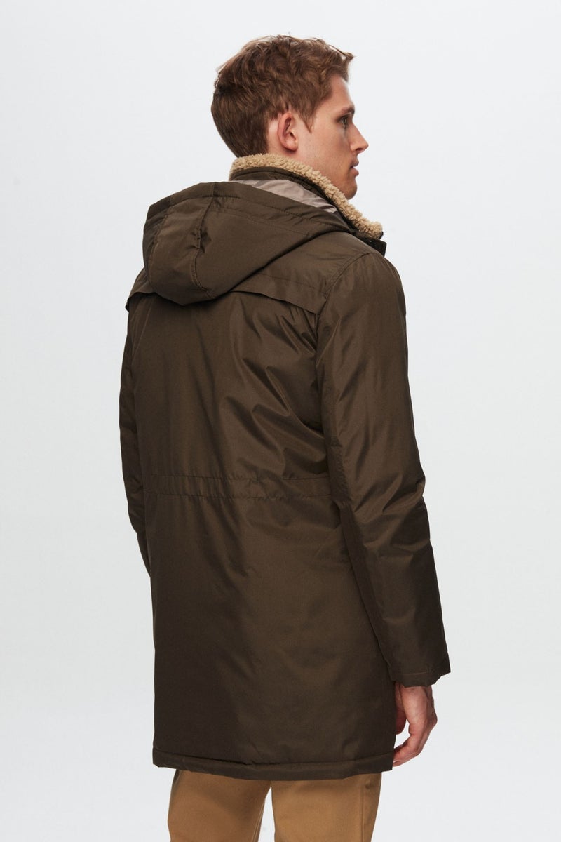 D'S DAMAT Regular Fit Khaki Coat 1HC0712210139  - Image 4