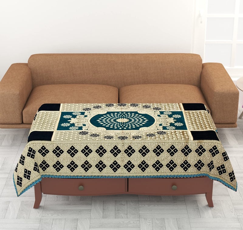 SAWNA HOMES Heavy 5 Seater Printed Sofa Cover Set 3,1,1 Seater with Diwan Bedsheet, 5 Cushion Covers, 2 Bolster Covers, Comfortable Furniture Protector for Home Décor (15 Pieces, Sky) - Image 4