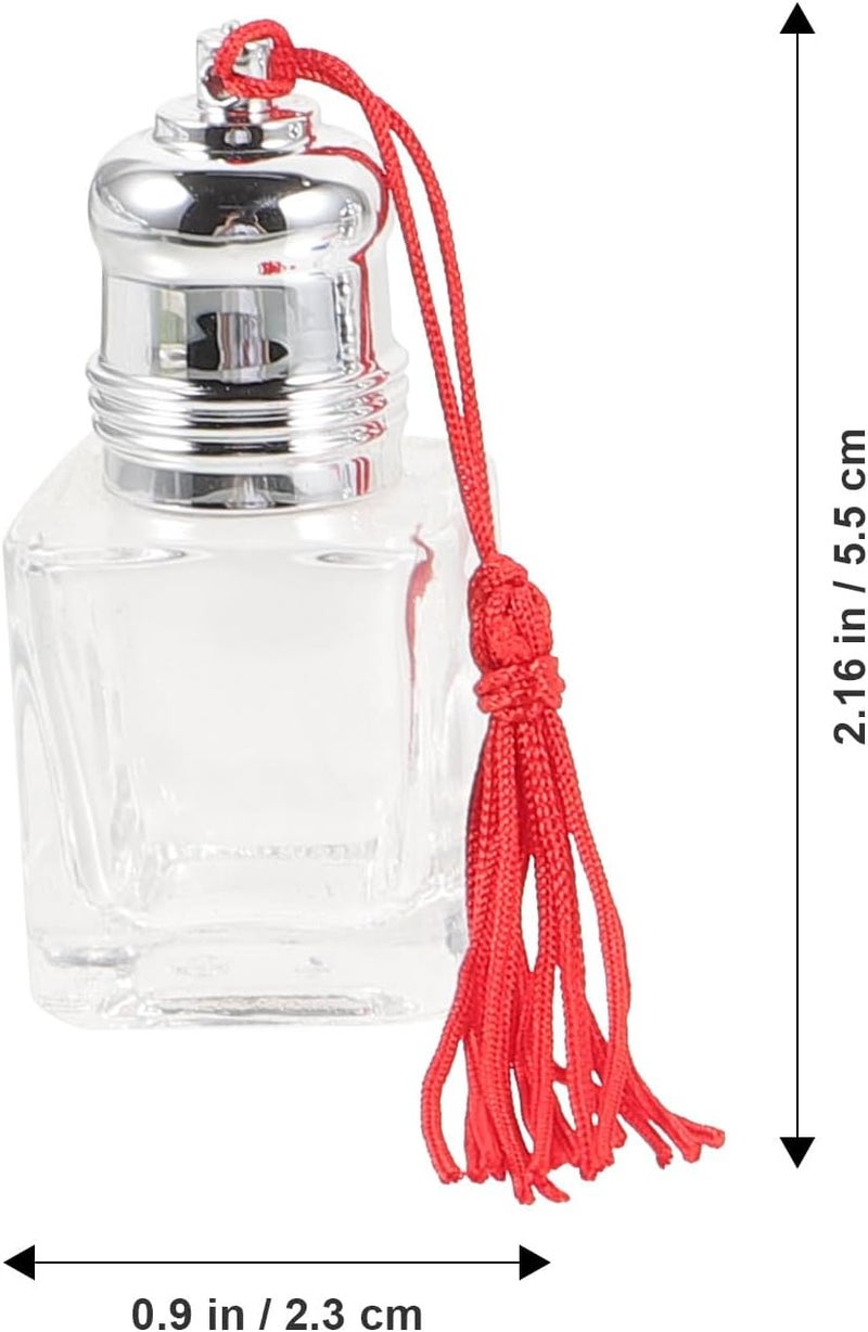 5 Pcs 7ml Glass Empty Perfume Roller Bottles with Tassels, Refillable Travel Essential Oil Roller Bottles for Aromatherapy and Fragrance, Small Portable Perfume Containers Random - Image 2