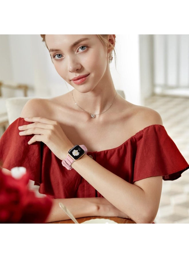 قطعتان متوافقتان مع سوار ساعة أبل، مقاس 38 مم، 40 مم، 41 مم، 42 مم، سوار مطاطي مطبوع لطيف، سوار نسائي لساعات iWatch Series 11 10 9 8 7 6 5 4 3 2 1 SE. - Image 5