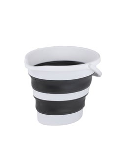 Epsilon Epsilon 10 L Folding bucket with Handle- EPSFB1619/ Multi-Purpose Utility Buckets, Foldable Design/ Light-Weight, Durable and Stylish Construction, Easy to Store and Carry/ Perfect for Car, Home, Garden, Picnic, Outdoor Use, etc./ Black and white  - Image 2
