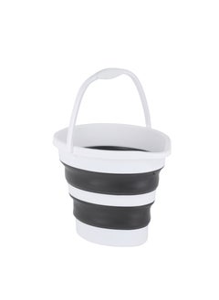 Epsilon Epsilon 10 L Folding bucket with Handle- EPSFB1619/ Multi-Purpose Utility Buckets, Foldable Design/ Light-Weight, Durable and Stylish Construction, Easy to Store and Carry/ Perfect for Car, Home, Garden, Picnic, Outdoor Use, etc./ Black and white  - Image 3